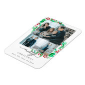 Frohe Weihnachten 3 Foto Collage Wreath Urlaub Magnet (Linke Seite)