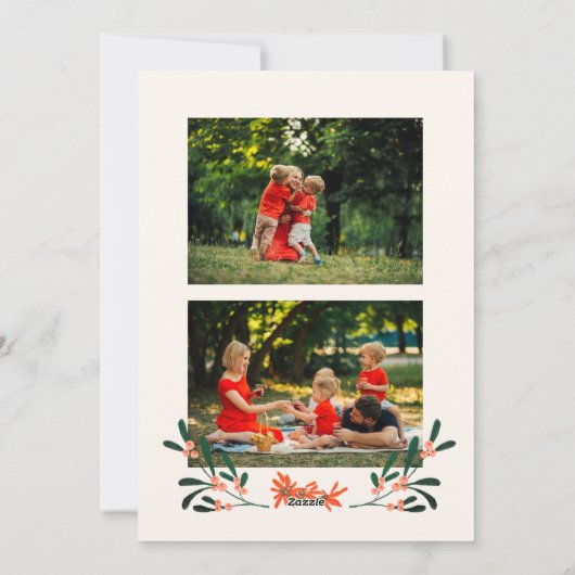 Frohe Weihnachten 3 Foto Coquette Botanisches Flor (Rückseite)