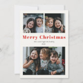 Frohe Weihnachten 3 Foto Einfache Weihnachtskarte (Vorderseite)