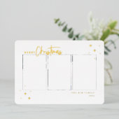 Frohe Weihnachten 3 Foto Folien Feiertagskarte (Stehend vorne)