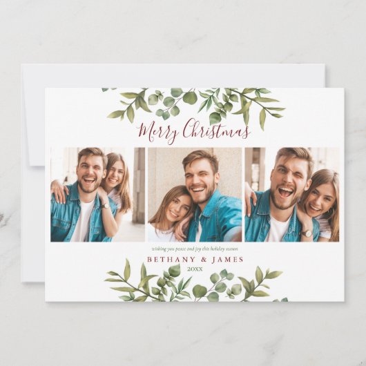 Frohe Weihnachten 3 Foto Paare Grüne (Vorderseite)