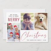 Frohe Weihnachten 3 Foto Rote Schrift (Vorderseite)