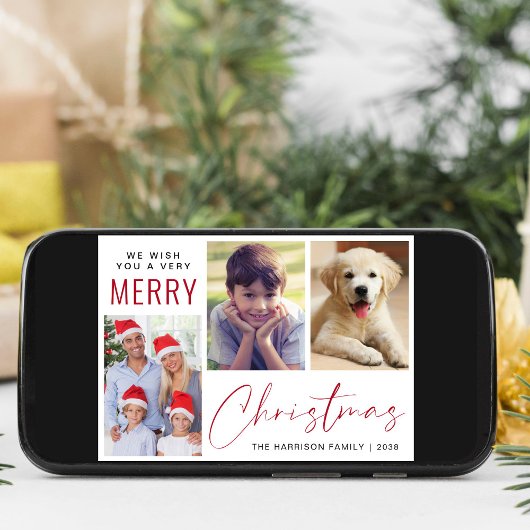 Frohe Weihnachten 3 Foto Rote Schrift