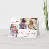 Frohe Weihnachten 3 Foto Rote Schrift (Vorderseite)