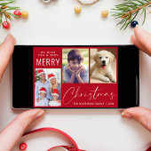 Frohe Weihnachten 3 Foto Script Red