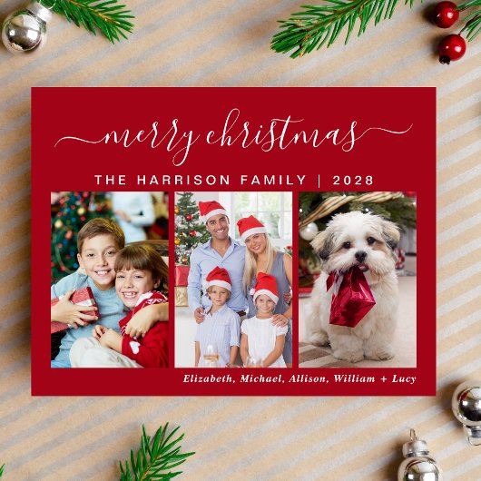 Frohe Weihnachten 3 Foto Urlaub Postkarte