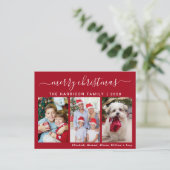 Frohe Weihnachten 3 Foto Urlaub Postkarte (Stehend Vorderseite)