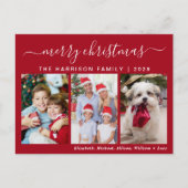 Frohe Weihnachten 3 Foto Urlaub Postkarte (Vorderseite)