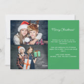 Frohe Weihnachten 3 Fotos Grünen Familie Weihnacht (Rückseite)