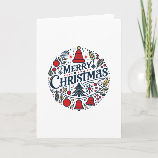 Frohe Weihnachten 3 Karte (Vorderseite)