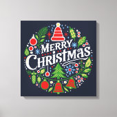Frohe Weihnachten 3 Leinwanddruck (Vorderseite)