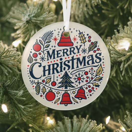 Frohe Weihnachten 3 Ornament Aus Glas (InSitu)