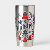 Frohe Weihnachten 3 Thermobecher (Vorderseite)