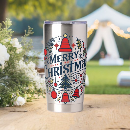 Frohe Weihnachten 3 Thermobecher (Hochzeit (gedreht))
