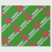 Frohe Weihnachten 3D Text Geschenkpapier (Flach)