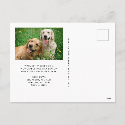 Frohe Weihnachten 4 Foto Blue (Rückseite)