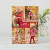 Frohe Weihnachten 4 Foto Collage (Stehend Vorderseite)