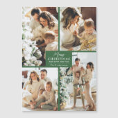 Frohe Weihnachten 4 Foto Collage Magnetic Card Magnetkarte (Vorderseite)