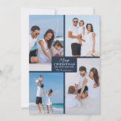 Frohe Weihnachten 4 Foto Collage Navy Blue (Vorderseite)