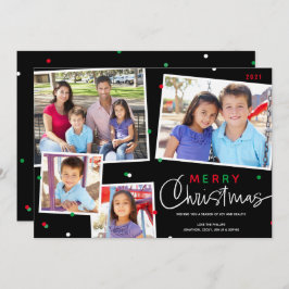 Frohe Weihnachten 4 Foto Collage Urlaubskarte