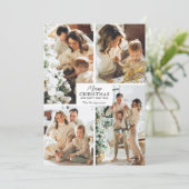 Frohe Weihnachten 4 Foto Collage Weihnachtskarten (Stehend Vorderseite)