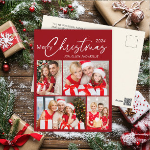Frohe Weihnachten 4 Foto Feiertag Postkarte