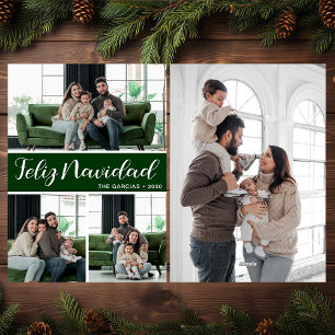 Frohe Weihnachten 4 Foto Flach Grußkarte