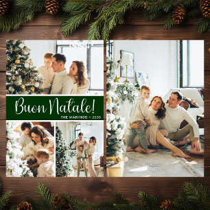 Frohe Weihnachten 4 Foto Flach Grußkarte