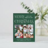 Frohe Weihnachten 4 Foto Green (Stehend Vorderseite)