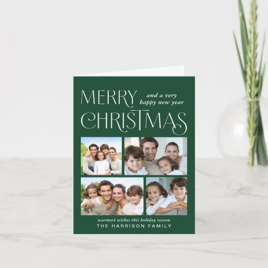Frohe Weihnachten 4 Foto Green (Vorderseite)
