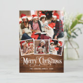 Frohe Weihnachten 4 FOTO Gruß (Stehend Vorderseite)