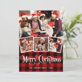 Frohe Weihnachten 4 FOTO Grußkarte (Stehend Vorderseite)