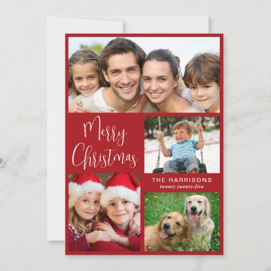 Frohe Weihnachten 4 Foto Red (Vorderseite)