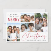 Frohe Weihnachten 4 Foto Rote Schrift (Vorderseite)