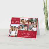Frohe Weihnachten 4 Foto Script Red (Vorderseite)
