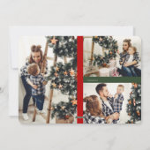 Frohe Weihnachten 4-Foto-Urlaubskarte (Rückseite)