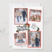 Frohe Weihnachten 4 Foto Urlaubskarte Einladung (Vorderseite)