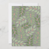 Frohe Weihnachten 4 Fotos Gray Coral Botanical Bac (Rückseite)