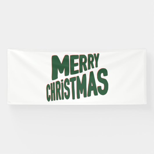 Frohe Weihnachten 4x10 Vinyl Banner (Horizontal)