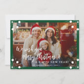 Frohe Weihnachten 5 Foto Collage grün (Vorderseite)