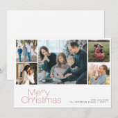 Frohe Weihnachten 5 Foto Collage modern (Vorne/Hinten)