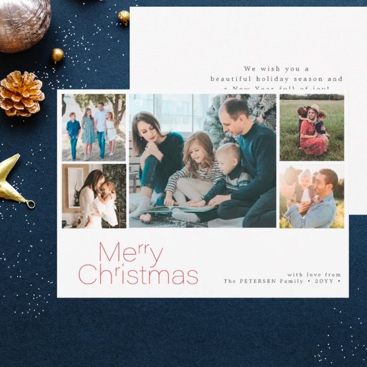 Frohe Weihnachten 5 Foto Collage modern