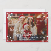 Frohe Weihnachten 5 Foto Collage rot (Vorderseite)