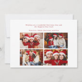 Frohe Weihnachten 5 Foto Collage rot (Rückseite)