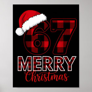 Frohe Weihnachten 67 Buffalo Kariert Santa Familie Poster