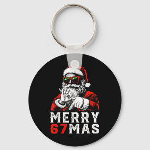 Frohe Weihnachten 6 7 Meme Lustiger Santa 67 Hand  Schlüsselanhänger