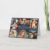 Frohe Weihnachten 6 Foto Collage Blue (Vorderseite)