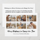 Frohe Weihnachten 6 Foto Collage Einladung (Vorne/Hinten)