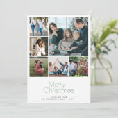 Frohe Weihnachten 6 Foto Collage modern (Stehend Vorderseite)