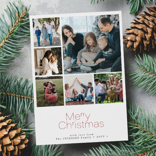 Frohe Weihnachten 6 Foto Collage modern